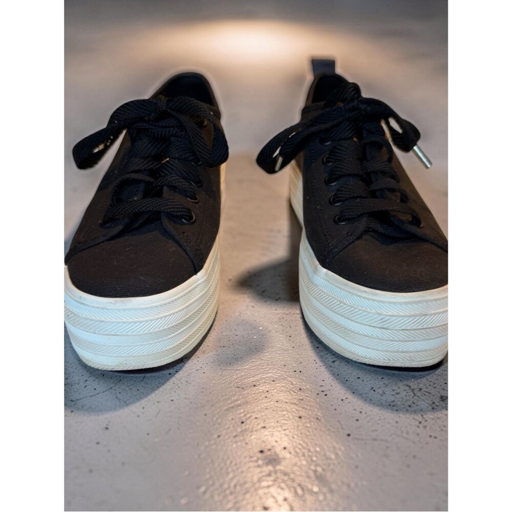 Keds Triple Up Platform Black Canvas Sneakers Dream Foam Lace Up Women's Sz 7 - Picture 2 of 8